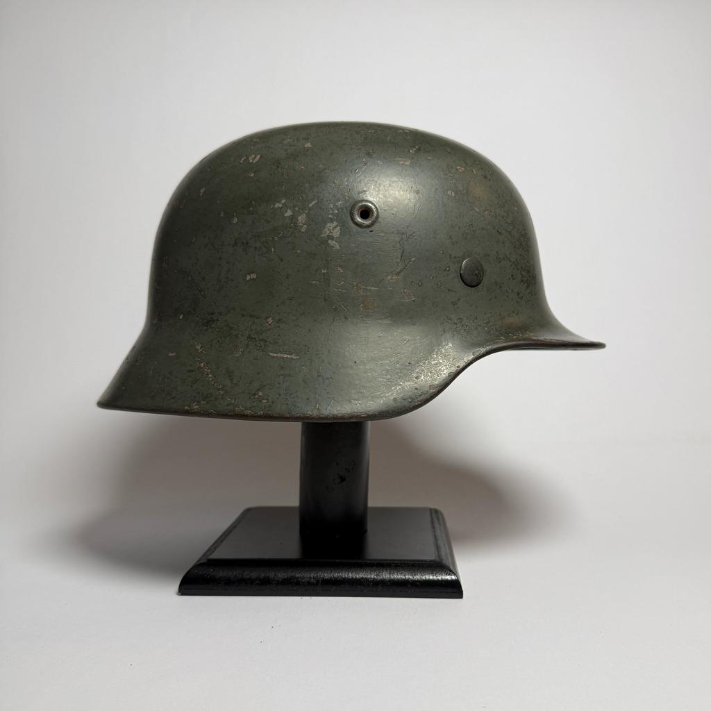 Duitse M40 helm ex DD polizei, Ophalen of Verzenden, Duitsland, Helm of Baret