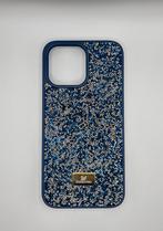 Swarovski glam rock iPhone 14 pro max blauw telefoonhoesje, Ophalen of Verzenden, Zo goed als nieuw, IPhone 14 Pro Max