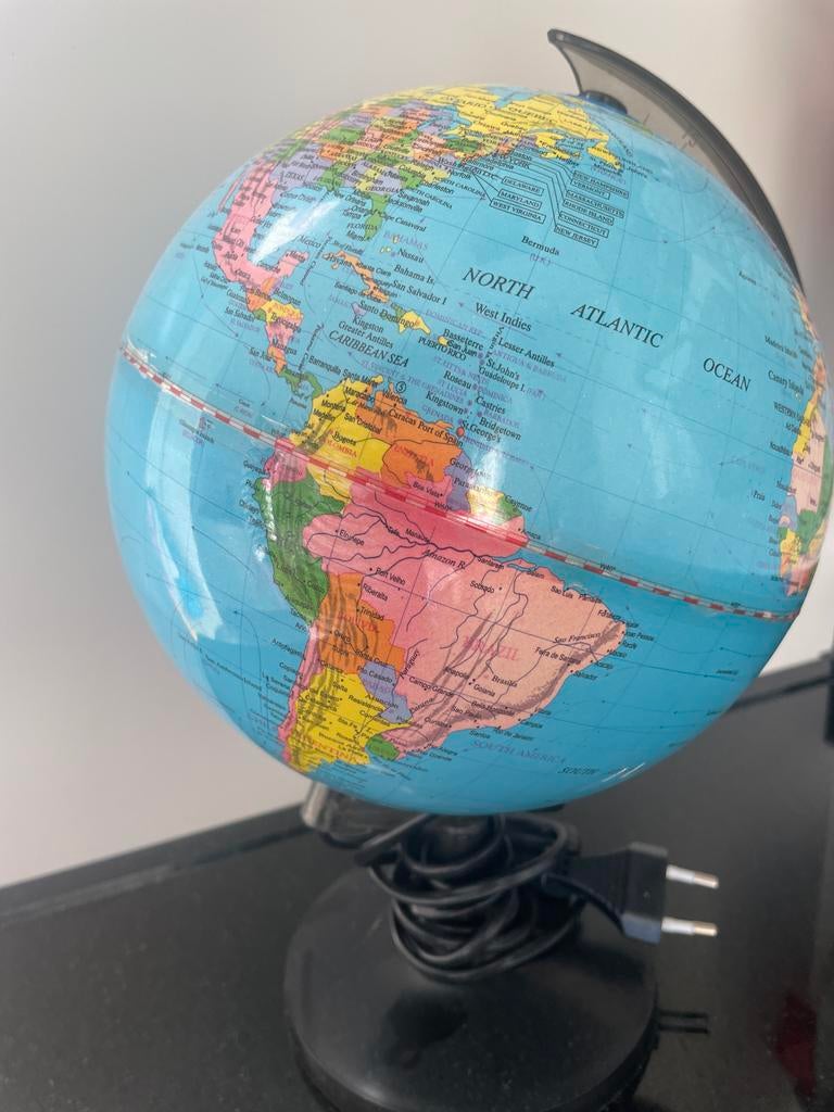 Wereldbol - Educatief en Decoratief, Ophalen of Verzenden, Verlicht, Gebruikt