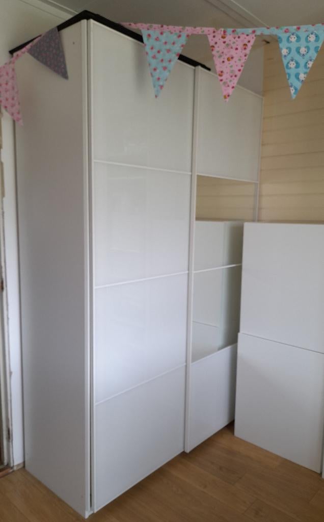 Pax kast ikea wit, Ophalen, Gebruikt, 200 cm of meer, 50 tot 100 cm