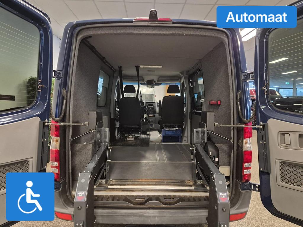 Mercedes-Benz Sprinter L1H1 Rolstoelbus Automaat (airco), Auto's, Bestelauto's, Automaat, Gebruikt, Zwart, Blauw