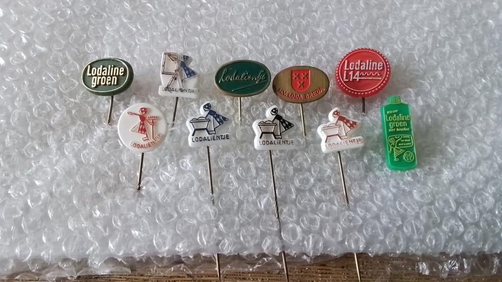 10 verschillende speldjes loda/lodalientje, Verzamelen, Ophalen of Verzenden, Zo goed als nieuw, Overige onderwerpen