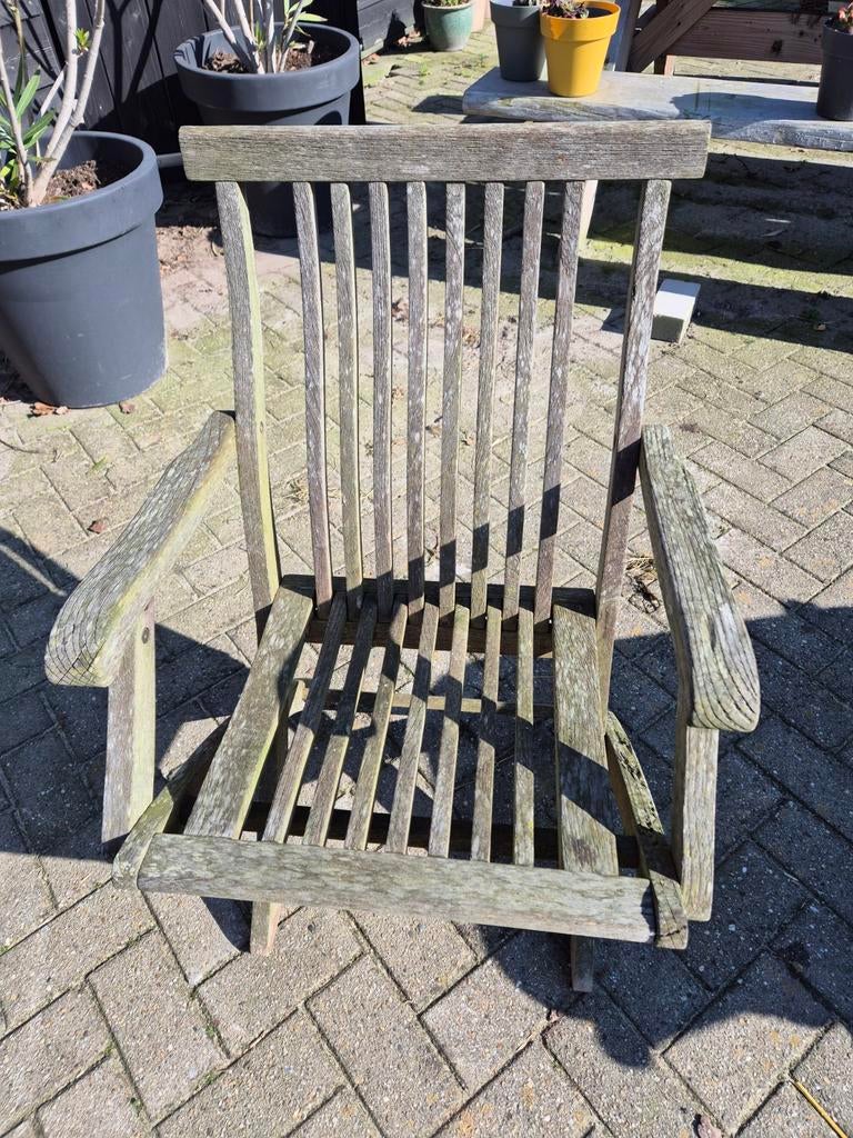 Teakhouten tuinstoel - Genuine Teak Collection, Ophalen of Verzenden, Gebruikt, Teakhout