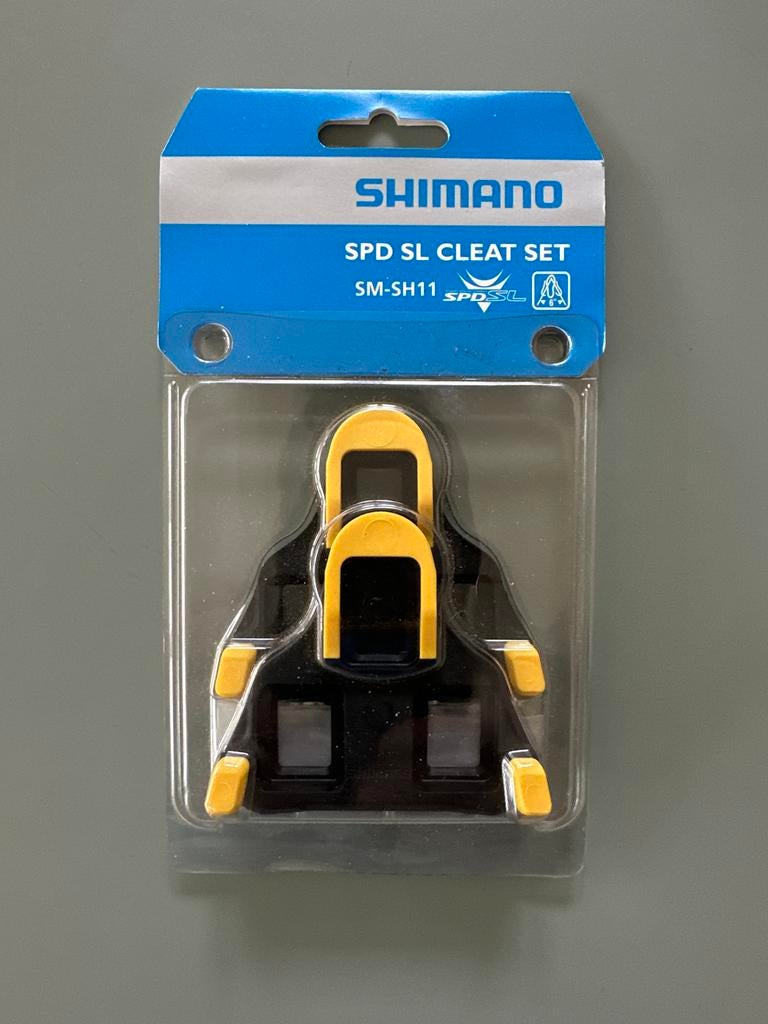 Shimano SPD-SL Schoenplaatjes SM-SH11 Geel, Crankstel of Pedalen, Ophalen of Verzenden, Racefiets, Nieuw