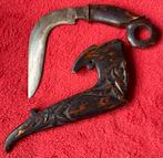 Oude Indonesische Karambit - Tijgerklauw Mes voor Pencak Sil, Antiek en Kunst, Ophalen of Verzenden