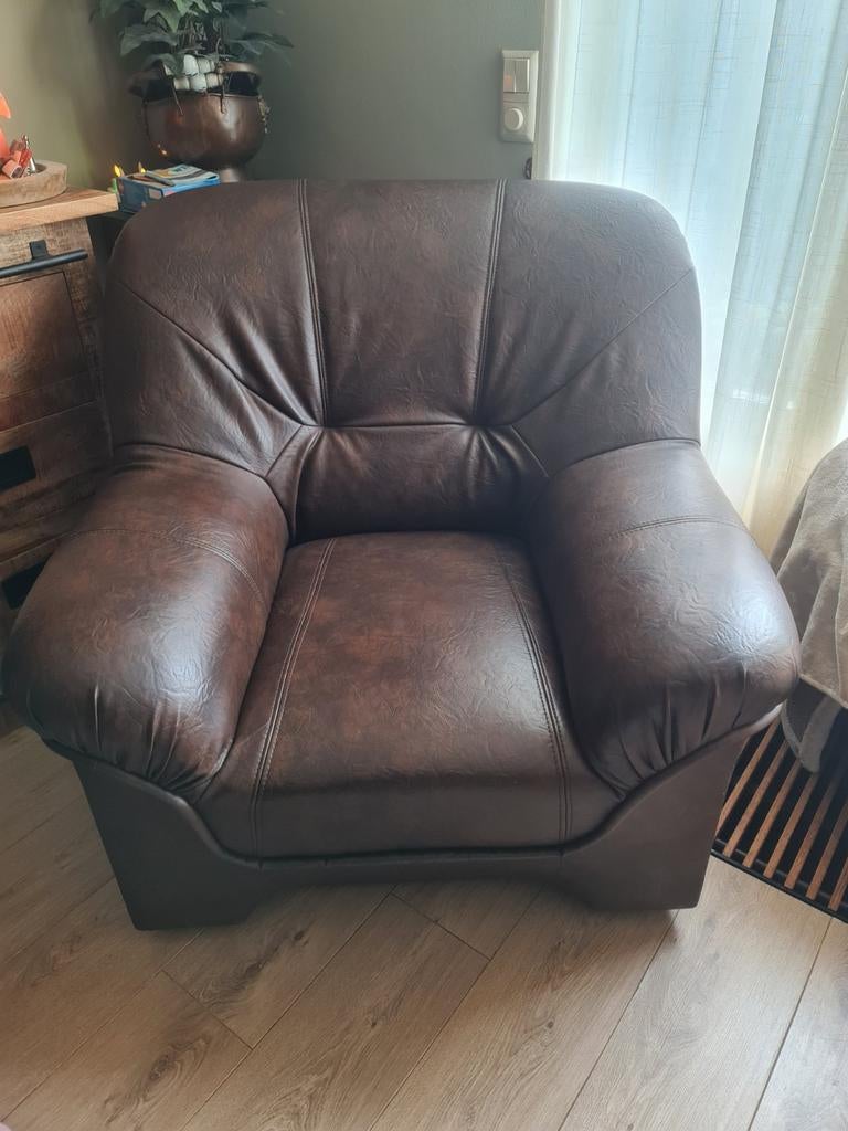 Stoel fauteuil, Huis en Inrichting, Fauteuils, Ophalen, Zo goed als nieuw, 50 tot 75 cm, Leer