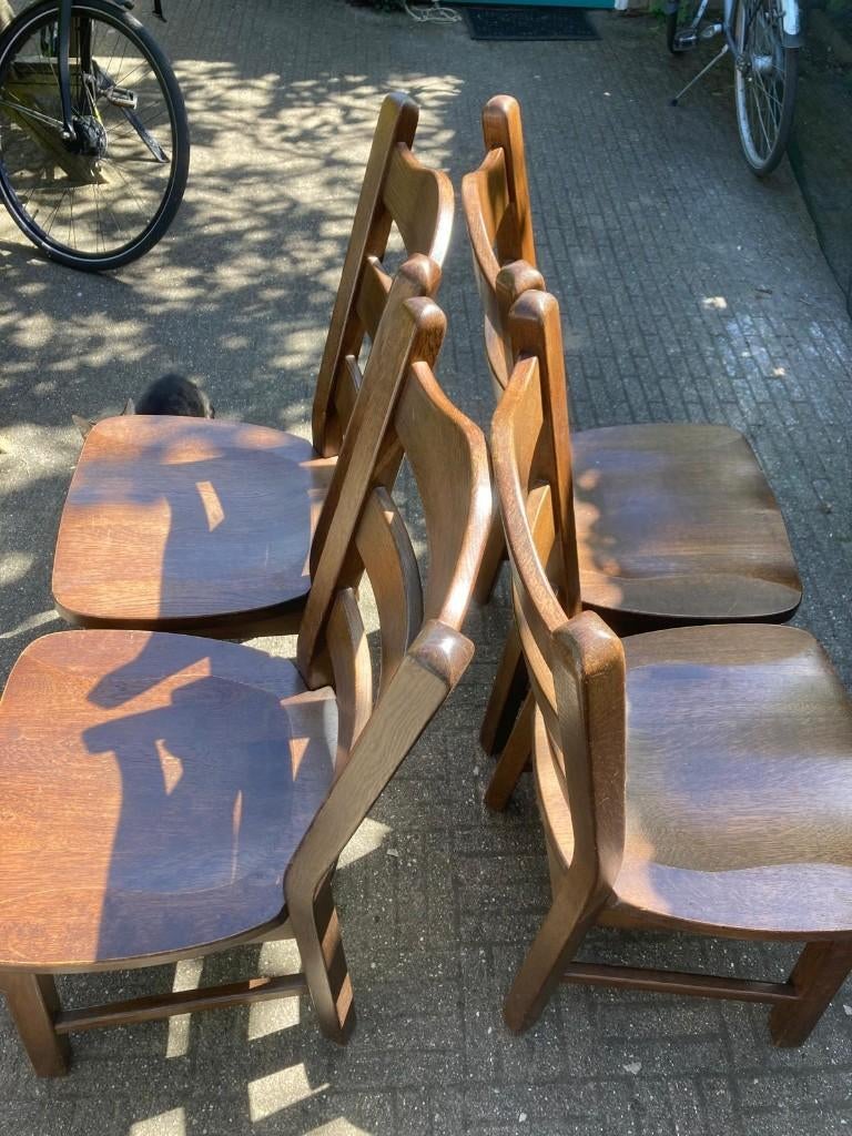 Eetkamer stoelen, Ophalen, Gebruikt, Bruin, Vier