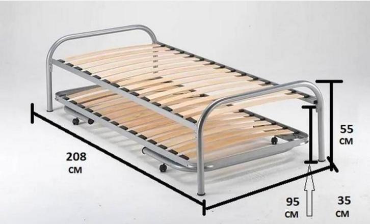 1 Persoons onderschuifbed met gratis keurig matras., Huis en Inrichting, Slaapkamer | Bedden, Zo goed als nieuw, Eenpersoons, 90 cm