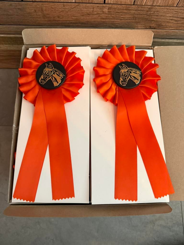 Wedstrijd rozetten oranje, Ophalen of Verzenden, Nieuw, Overige soorten