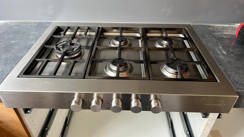 5-pits gasfornuis, Ophalen, Gebruikt, Minder dan 85 cm, 60 cm of meer