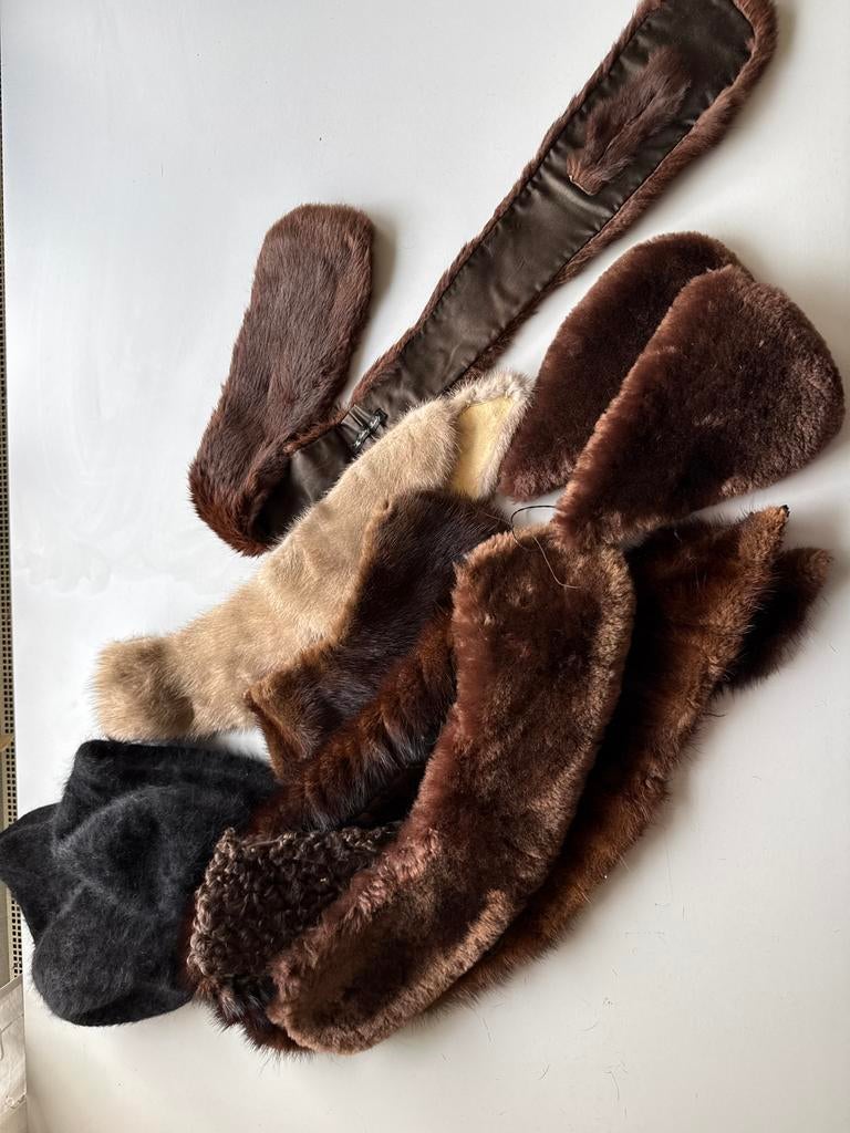 Diverse bont accessoires - sjaals, kraag, manchetten, Ophalen, Gedragen