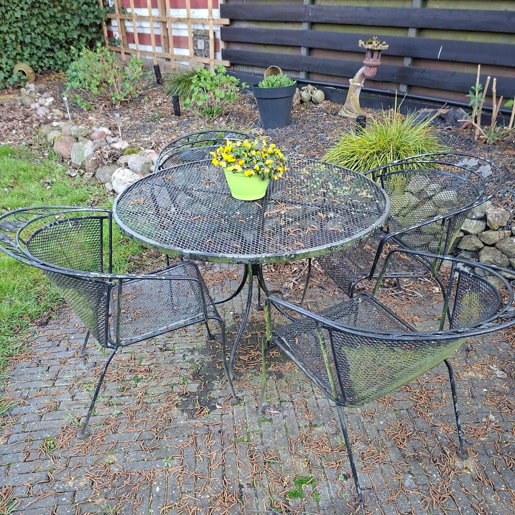 Gietijzeren Tuinset, Tuin en Terras, Ophalen, Gebruikt, Tuinset, Eettafel