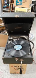 Antieke Decca Crescendo koffergrammofoon, Ophalen