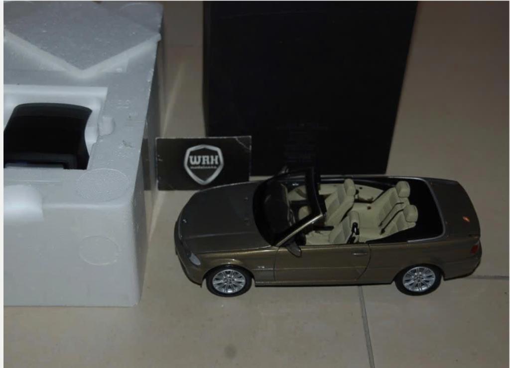 1:18 BMW 3 SERIES CABRIO E46 messing Kyosho zie info WRH, Hobby en Vrije tijd, Modelauto's | 1:18, Verzenden, Zo goed als nieuw