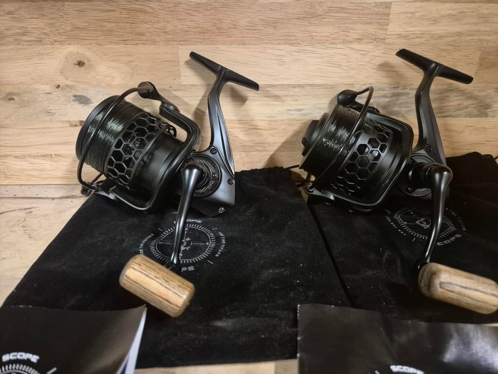 2x nash scope gt6000 karpermolens., Watersport en Boten, Hengelsport | Karpervissen, Ophalen of Verzenden, Zo goed als nieuw, Molen