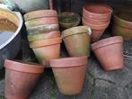 Terracotta potten dikke kwaliteit mooi patina 23w-21h Miekje, ., Rond, Ophalen of Verzenden, .
