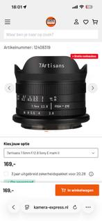 7Artisans 7.5mm F/2.8 Fisheye – Sony E Vraagprijs: €120,-, Ophalen, Zo goed als nieuw, Groothoek Fisheye-lens