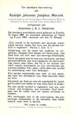 Morsink Rudolph Johannes Jos. Zwolle 1891-1967 Venlo, Ophalen of Verzenden