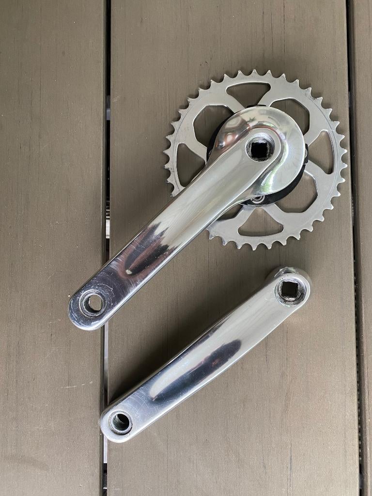 Samox freewheel crankset 175mm 38 tands losse crankset 100,-, Fietsen en Brommers, Fietsen | Tandems, Ophalen, Minder dan 10 versnellingen
