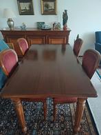 Eettafel met 4 stoelen, Huis en Inrichting, Tafels | Eettafels, Ophalen, Gebruikt, 100 tot 150 cm, Klassiek