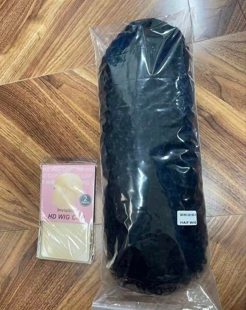 Pixie curls half wig, Sieraden, Tassen en Uiterlijk, Uiterlijk | Haarverzorging, Ophalen of Verzenden, Zo goed als nieuw, Pruik of Haarverlenging