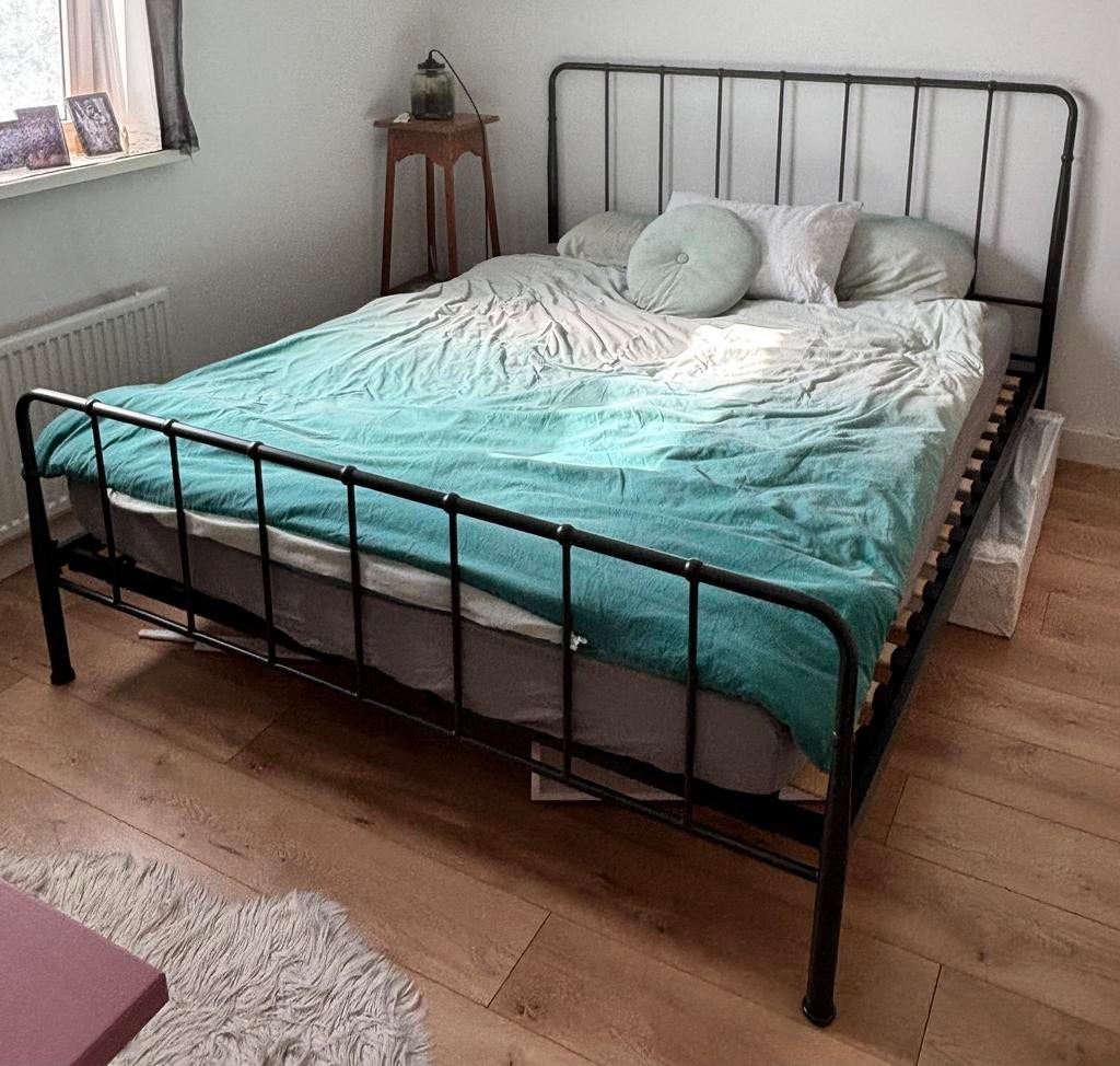 2 persoons spijlen bed, Ophalen, Gebruikt, Tweepersoons, 200 cm