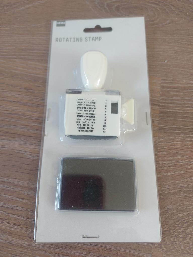 Stempel met verschillende teksten Draaibaar, Ophalen of Verzenden, Zo goed als nieuw
