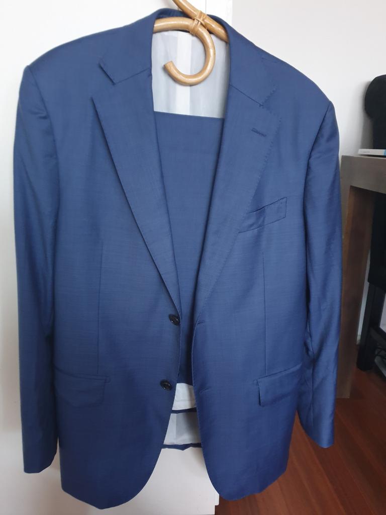 Suitsupply Pak Blauw - Pure Wol Super 110's, Ophalen of Verzenden, Gedragen, Suitsupply, Maat 48/50 (M)