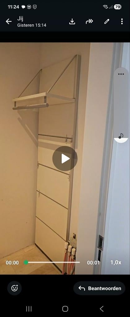 Kapstok/wandkapstok merk Hulsta in parapluhouder en haakjes., Wandkapstok, Overige materialen, 200 cm of meer, Ophalen of Verzenden