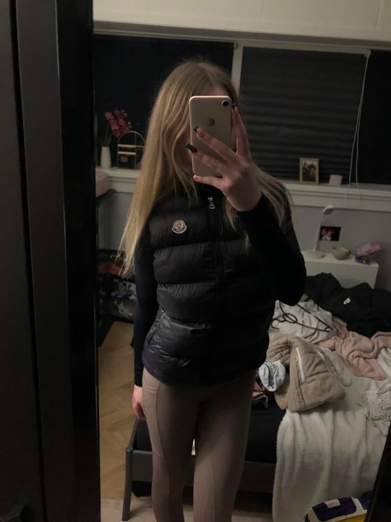 Bodywarmer moncler, Zwart, Moncler, Ophalen of Verzenden, Maat 36 (S)