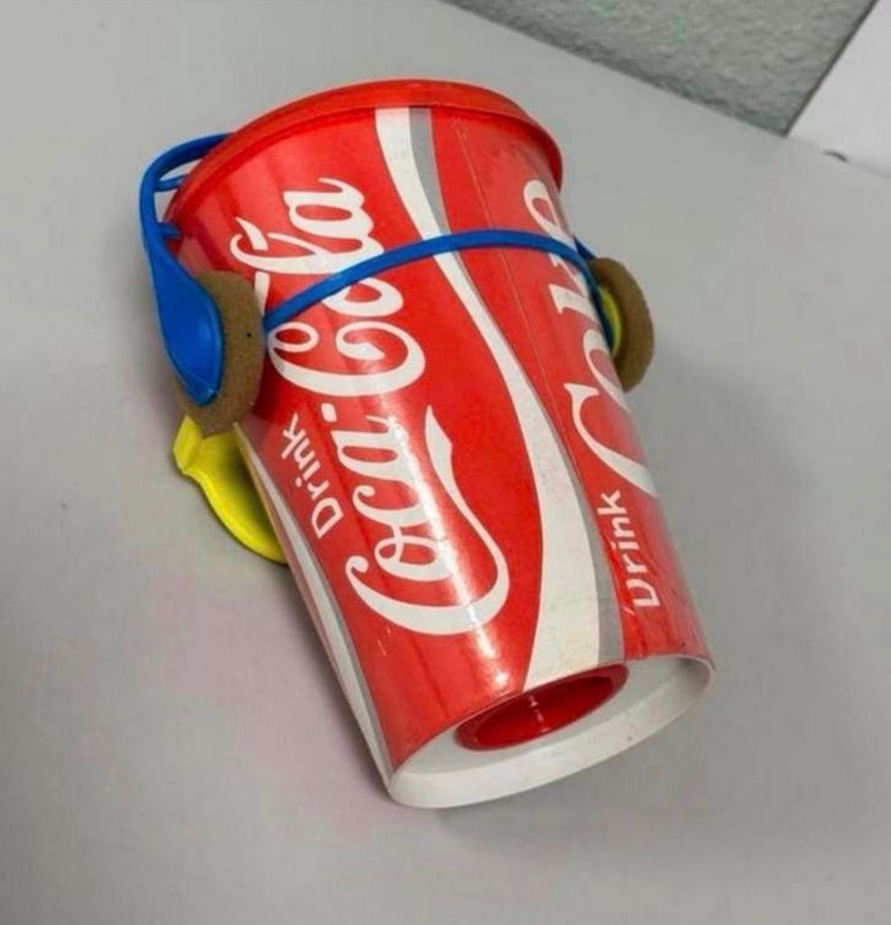 Vintage Zeldzaam Coca-Cola spaarpot XL, grote beker Cola, Gebruiksvoorwerp, Ophalen of Verzenden, Zo goed als nieuw, H