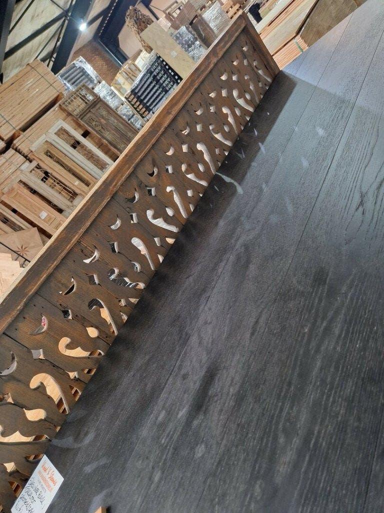 RESTPARTIJ: 142M2 EIKEN VLOER, GEBORSTELD ZWART GELAKT!, 75 m² of meer, Zwart, Nieuw, Ophalen