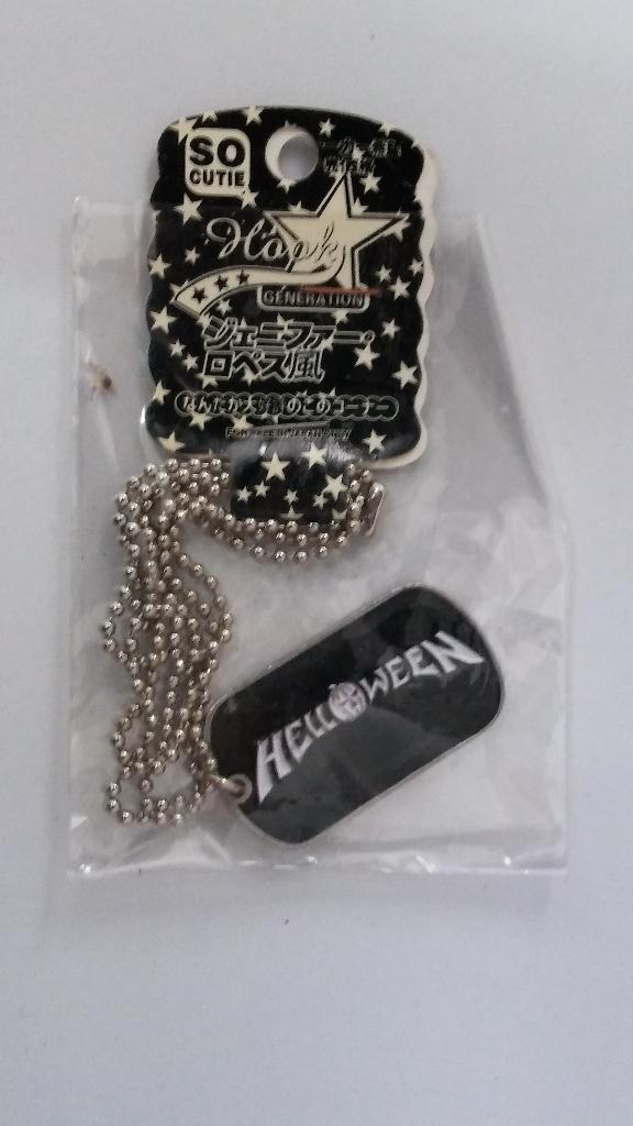 Helloween rock metal hanger ketting logo dogtag dog tag, Verzamelen, Ophalen of Verzenden, Zo goed als nieuw