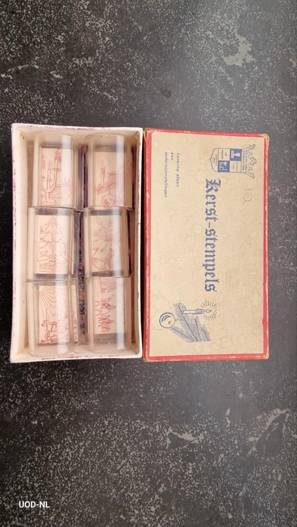 Oude schoolstempels beloning. Thema Kerst., Ophalen of Verzenden, Gebruikt