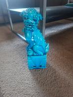 Prachtige Vintage Chinese Foo Dog - Turquoise Craquelé (Jare, Ophalen of Verzenden