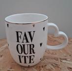 Rivièra Maison mok Favourite met hartjes, Keramiek, Ophalen of Verzenden, Zo goed als nieuw, Overige stijlen