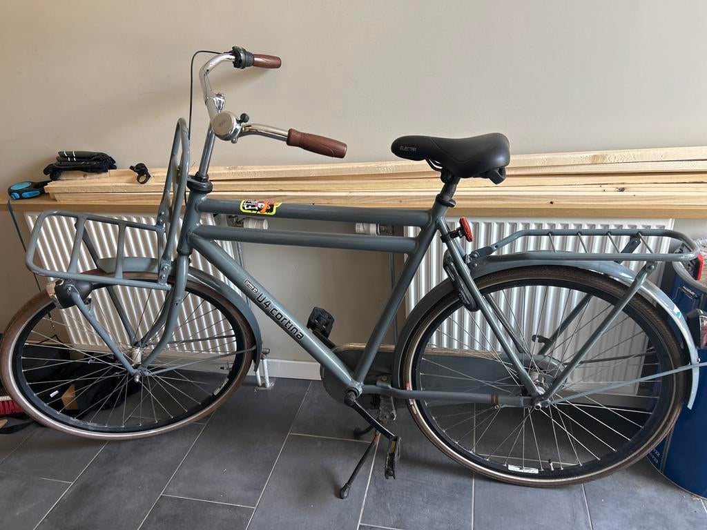 Cortina U4 Transportfiets Grijs 3 Versnellingen, Fietsen en Brommers, Fietsen | Dames | Damesfietsen, Terugtraprem, Gebruikt, Versnellingen