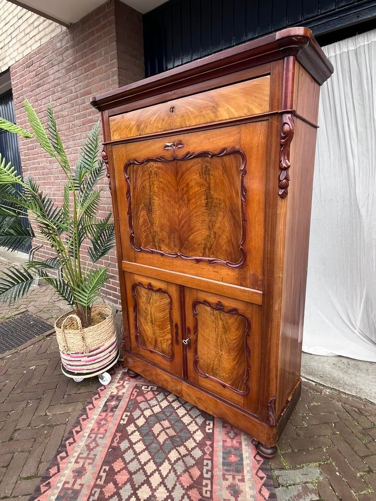 Antiek Biedermeier klep bureau, Ophalen of Verzenden