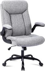 MZLEE Ergonomische Bureaustoel - Grijs Stof - Verstelbaar, Ophalen, Gaming bureaustoel, Zo goed als nieuw, Grijs