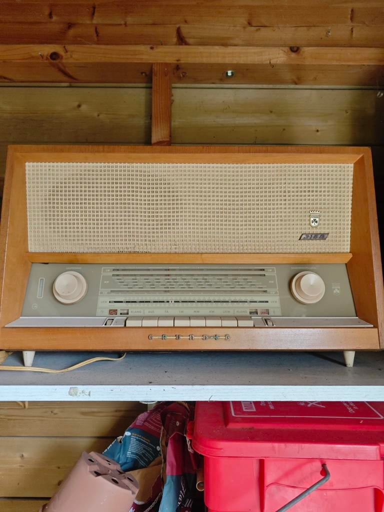 Vintage Grundig radio - werkend weggezet, Ophalen, Gebruikt, Radio