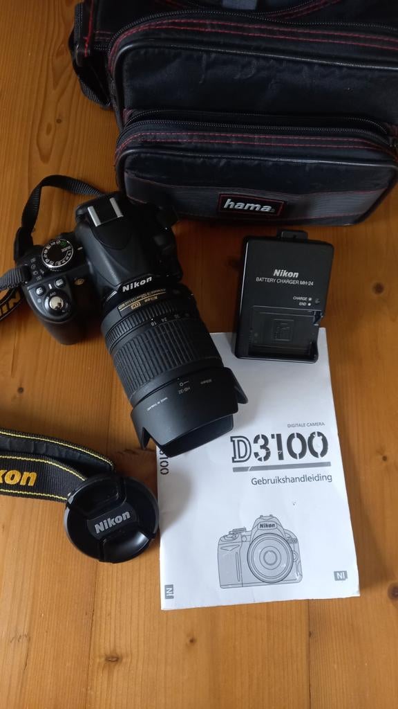 Nikon D3100 digitale camera met zoom/telelens, Audio, Tv en Foto, Fotocamera's Digitaal, Ophalen, Zo goed als nieuw, Nikon, 4 t/m 7 keer