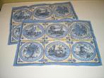 Placemats onderleggers 2 stuks, Huis en Inrichting, Keuken | Textiel, Ophalen of Verzenden, Gebruikt, Blauw, Placemat