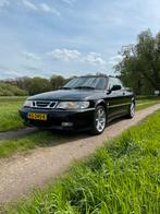 Saab 9-3 2.0 turbo Aero cabrio 2001 zwart, Auto's, Voorwielaandrijving, Zwart, 4 cilinders, Cabriolet