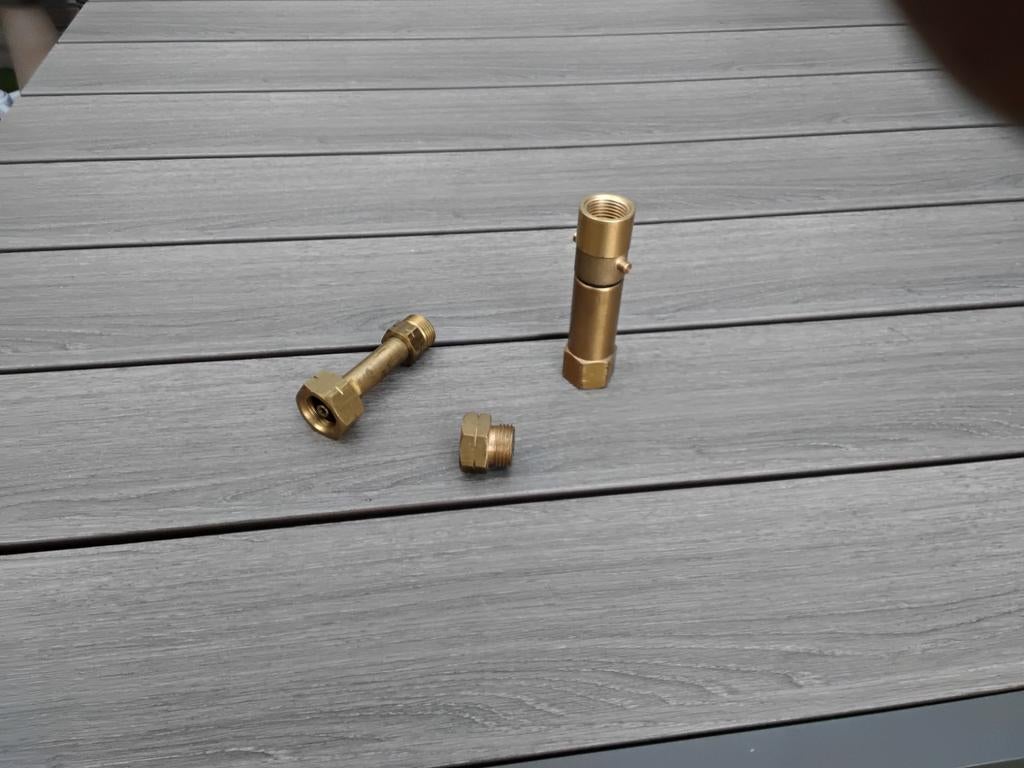 Lpg vul nippel voor vullen gasfles en verlengstuk, Caravans en Kamperen, Ophalen of Verzenden, Zo goed als nieuw