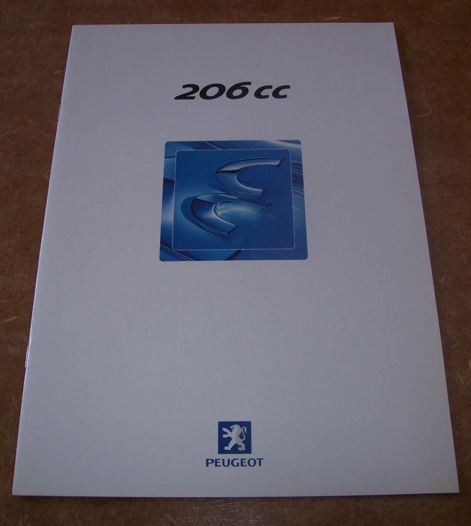 brochure Peugeot 206 CC modellen 2002, Ophalen of Verzenden, Nieuw, Peugeot