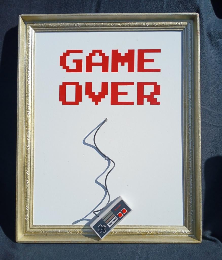 GAME OVER 8 bit nintendo, Ophalen of Verzenden
