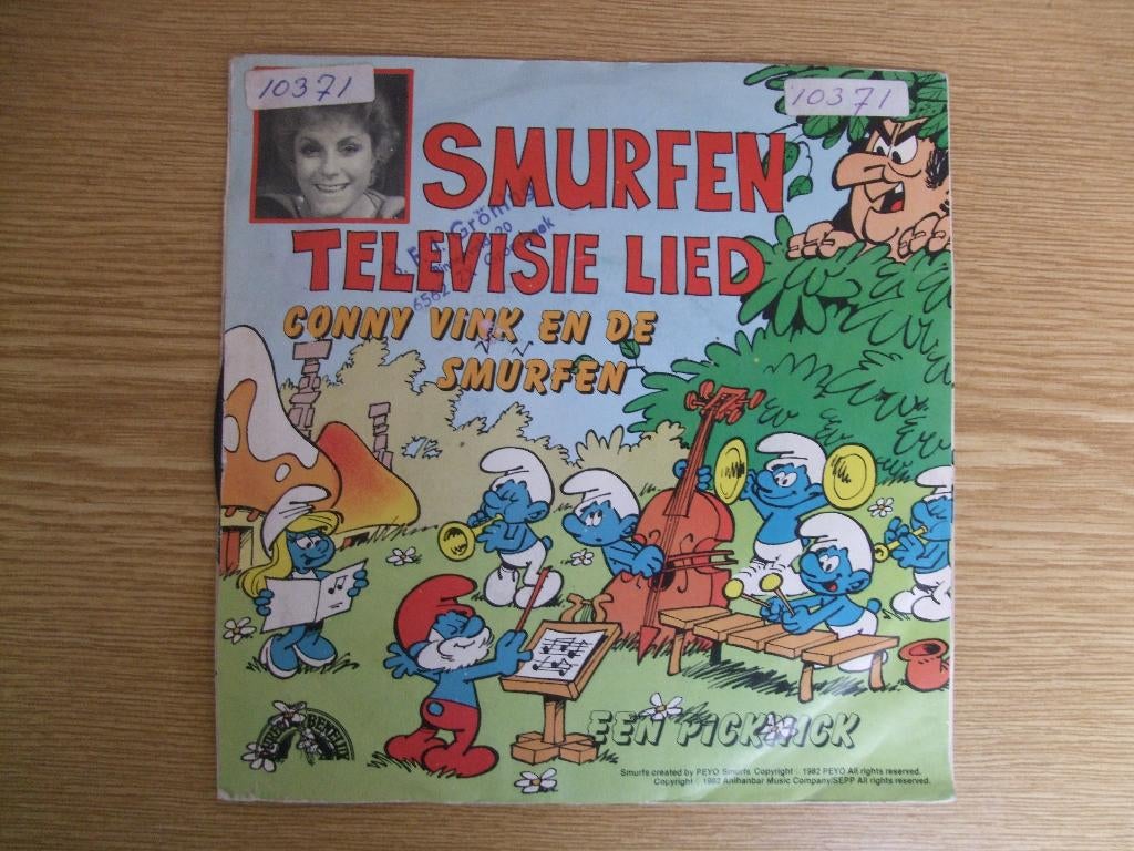 CONNY VINK en DE SMURFEN   SMURFEN TELEVISIE LIED / PICKNICK, 7 inch, Ophalen of Verzenden, Zo goed als nieuw, Nederlandstalig