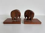 Antieke Art Deco boekensteunen met olifanten, Antiek en Kunst, Ophalen of Verzenden