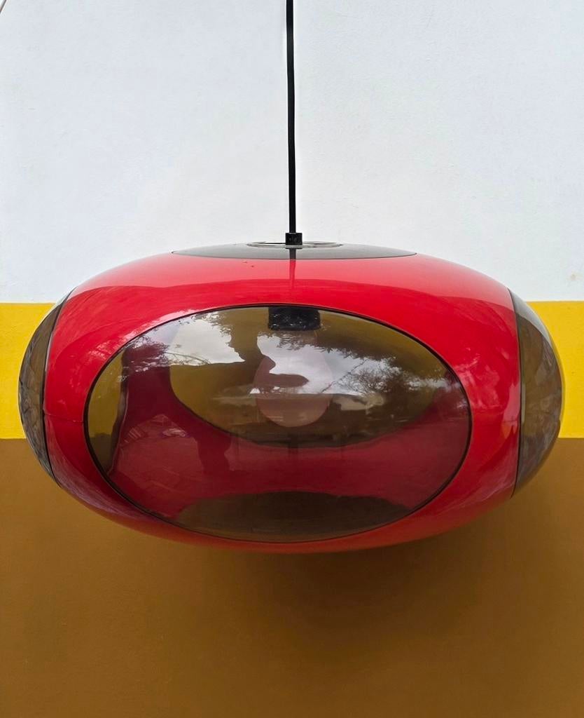 Vintage,  design hanglamp.  Bug eye lamp Massive, Ophalen of Verzenden, Massive