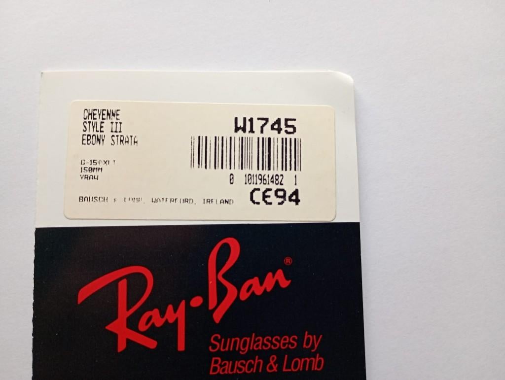 Ray-Ban zonnebril W1745 cheyenne Bausch & Lomb heren/dames, Ophalen, Zonnebril, Zwart, Nieuw